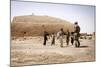 A Georgian Army Soldier Interacts with Afghan Children-null-Mounted Photographic Print