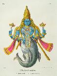 Shiva, One of the Gods of the Hindu Trinity (Trimurt) with His Consort Parvati, C19th Century-A Geringer-Framed Giclee Print