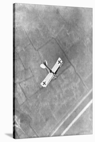 A German Aviatik Aircraft Photographed in Flight by a Belgian Aviator, Ypres, Belgium, 1916-null-Stretched Canvas