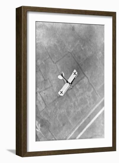 A German Aviatik Aircraft Photographed in Flight by a Belgian Aviator, Ypres, Belgium, 1916-null-Framed Giclee Print