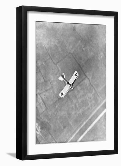 A German Aviatik Aircraft Photographed in Flight by a Belgian Aviator, Ypres, Belgium, 1916-null-Framed Giclee Print