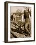 A German Farmer at Work-German photographer-Framed Giclee Print