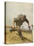 A German Foot-Soldier on the Attack-null-Stretched Canvas