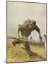 A German Foot-Soldier on the Attack-null-Mounted Photographic Print