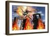 A German Ju 87 Stuka Dive Bomber Is Shot Down During World War Ii-Stocktrek Images-Framed Art Print