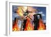 A German Ju 87 Stuka Dive Bomber Is Shot Down During World War Ii-Stocktrek Images-Framed Art Print