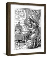 A German Man of Letters, 16th Century-Jost Amman-Framed Giclee Print