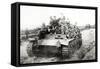 A German Panzer Pz Kpwiii Ausfe Tank-null-Framed Stretched Canvas