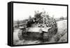 A German Panzer Pz Kpwiii Ausfe Tank-null-Framed Stretched Canvas