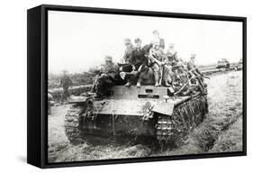 A German Panzer Pz Kpwiii Ausfe Tank-null-Framed Stretched Canvas