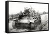 A German Panzer Pz Kpwiii Ausfe Tank-null-Framed Stretched Canvas