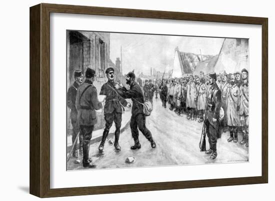 A German Prisoner Dares to Attack an Officer, France, World War I, 1915-null-Framed Giclee Print