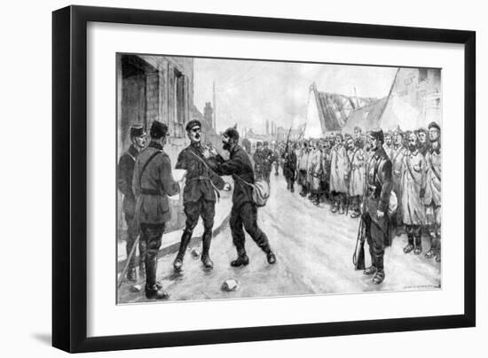 A German Prisoner Dares to Attack an Officer, France, World War I, 1915-null-Framed Giclee Print