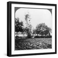 A German Shell Exploding, World War I, 1914-1918-null-Framed Photographic Print