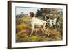 A German-Short Haired Pointer and Two Setters in a Landscape-Edmund Henry Osthaus-Framed Giclee Print