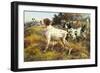 A German-Short Haired Pointer and Two Setters in a Landscape-Edmund Henry Osthaus-Framed Premium Giclee Print