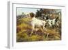 A German-Short Haired Pointer and Two Setters in a Landscape-Edmund Henry Osthaus-Framed Premium Giclee Print