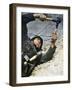 A German Soldier Cutting Through Barbed Wire During an Assalt, 1942-null-Framed Giclee Print