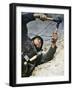 A German Soldier Cutting Through Barbed Wire During an Assalt, 1942-null-Framed Giclee Print