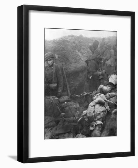 A German Trench after an Assult by the French 1st Army, France, 1915-null-Framed Giclee Print