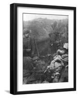 A German Trench after an Assult by the French 1st Army, France, 1915-null-Framed Giclee Print