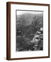 A German Trench after an Assult by the French 1st Army, France, 1915-null-Framed Giclee Print