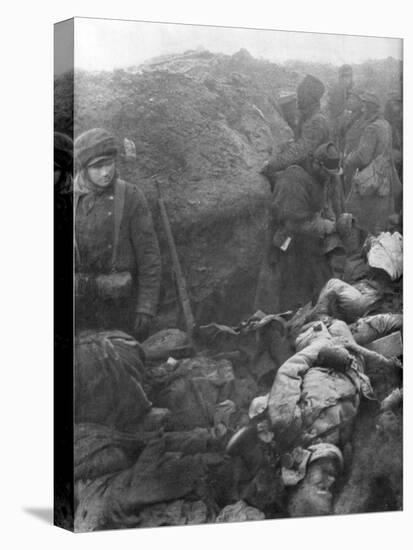 A German Trench after an Assult by the French 1st Army, France, 1915-null-Stretched Canvas