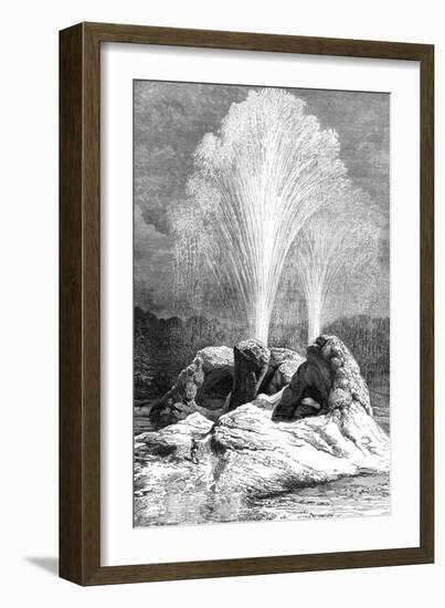A Geyser, USA, 19th Century-Edouard Riou-Framed Giclee Print