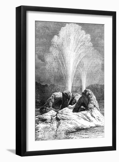 A Geyser, USA, 19th Century-Edouard Riou-Framed Giclee Print