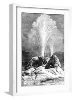 A Geyser, USA, 19th Century-Edouard Riou-Framed Giclee Print