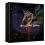 A Ghostly Female Spirit Spreads Stars and Planets Throughout the Universe-Stocktrek Images-Framed Stretched Canvas