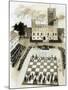 A Giant Game of Chess Is Part of a Festival at the Town of Marcostica-null-Mounted Giclee Print