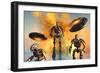 A Giant Robot Force on the Attack-null-Framed Premium Giclee Print