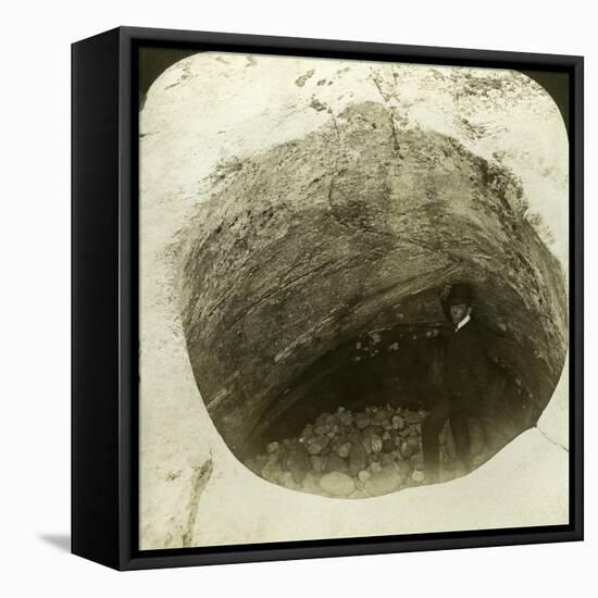 A Giant's Cauldron (Glacier Pothol), Norway-HC White-Framed Stretched Canvas