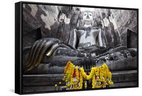 A Giant Sukhothai Era Sitting Buddha, Wat Si Chum, Sukhothai Historical Park, Thailand-Alex Robinson-Framed Stretched Canvas