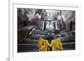 A Giant Sukhothai Era Sitting Buddha, Wat Si Chum, Sukhothai Historical Park, Thailand-Alex Robinson-Framed Photographic Print