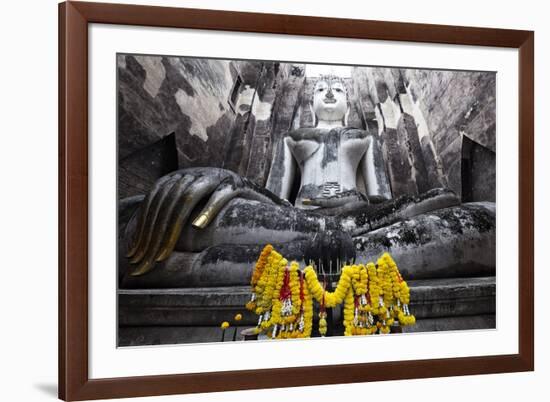 A Giant Sukhothai Era Sitting Buddha, Wat Si Chum, Sukhothai Historical Park, Thailand-Alex Robinson-Framed Photographic Print