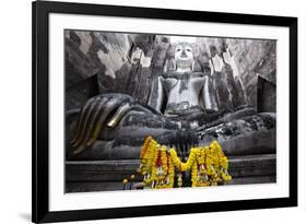 A Giant Sukhothai Era Sitting Buddha, Wat Si Chum, Sukhothai Historical Park, Thailand-Alex Robinson-Framed Photographic Print