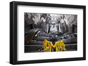 A Giant Sukhothai Era Sitting Buddha, Wat Si Chum, Sukhothai Historical Park, Thailand-Alex Robinson-Framed Photographic Print