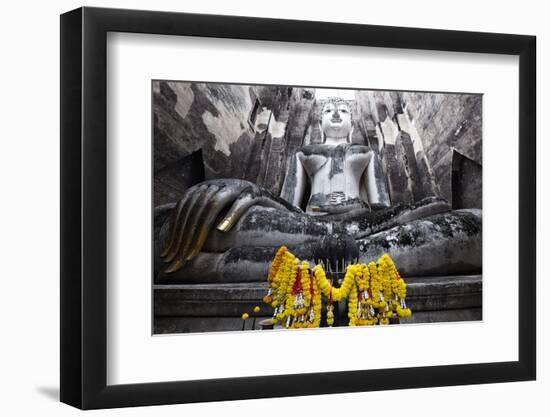 A Giant Sukhothai Era Sitting Buddha, Wat Si Chum, Sukhothai Historical Park, Thailand-Alex Robinson-Framed Photographic Print