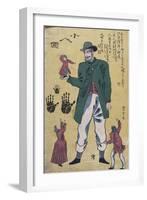 A Giant with Midgets-Utagawa Yoshitora-Framed Giclee Print