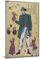 A Giant with Midgets-Utagawa Yoshitora-Mounted Giclee Print