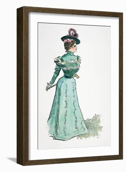 A Gibson Girl, 1899-Charles Dana Gibson-Framed Giclee Print