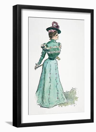 A Gibson Girl, 1899-Charles Dana Gibson-Framed Giclee Print