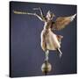 A Gilded and Molded Copper Weathervane of the Angel Gabriel, American, Late 19th Century-null-Stretched Canvas