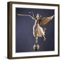 A Gilded and Molded Copper Weathervane of the Angel Gabriel, American, Late 19th Century-null-Framed Giclee Print