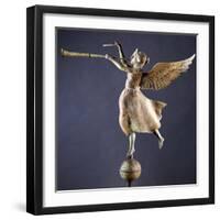 A Gilded and Molded Copper Weathervane of the Angel Gabriel, American, Late 19th Century-null-Framed Giclee Print