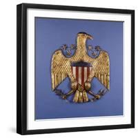 A Gilded Pressed Tin Eagle, American, 20th Century-null-Framed Giclee Print