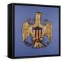 A Gilded Pressed Tin Eagle, American, 20th Century-null-Framed Stretched Canvas