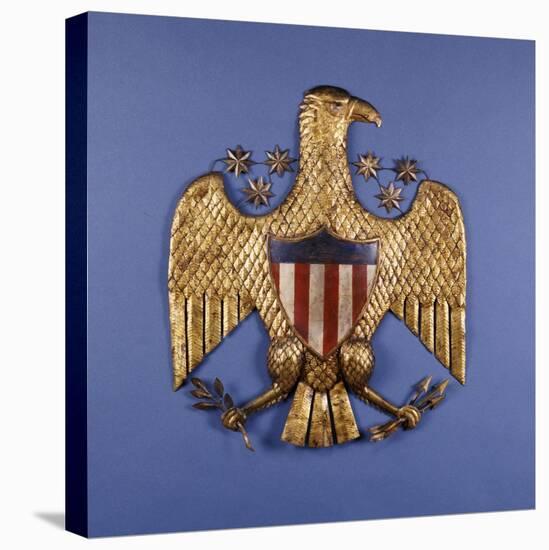 A Gilded Pressed Tin Eagle, American, 20th Century-null-Stretched Canvas